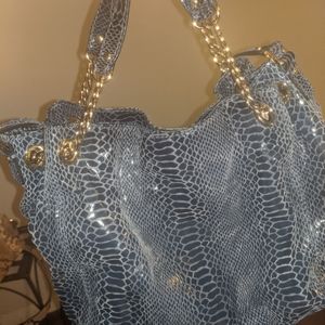 Michael Kors Blue Snakeskin bag